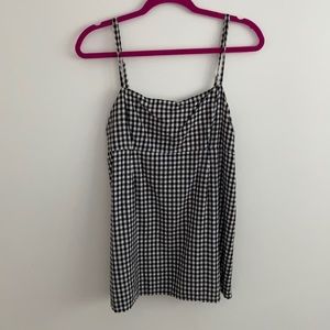 Black and white checkered mini dress